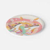 Rollenroterende Schaats roovy Girl Birthday Pa Papieren Bordje (Gekanteld)