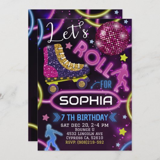 Rollenschaatsen Kaart (Voorkant / Achterkant)