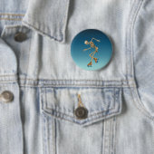 Rollenschaatsen met skelet ronde button 5,7 cm (In situ)