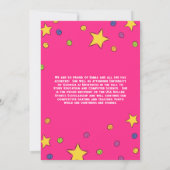 Rollenschaatsen Uitnodigingroze Kaart (Achterkant)