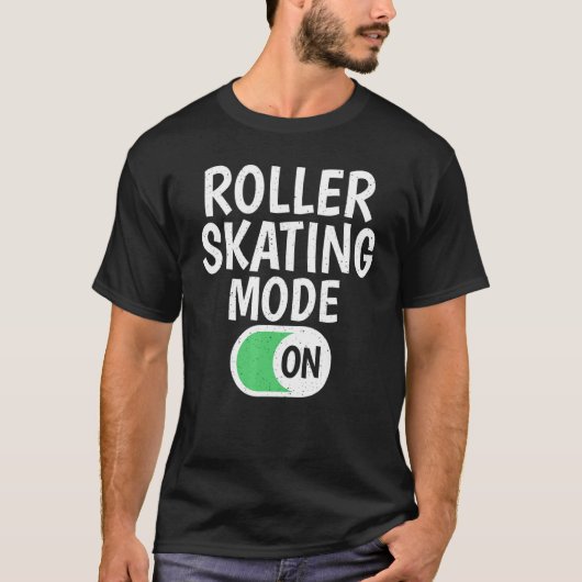 Rollenschaatsmodus op rolschaatsen t-shirt (Voorkant)