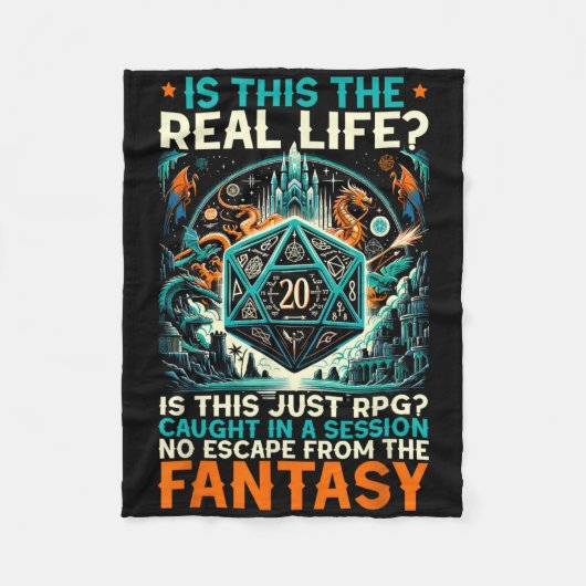 Rollenspel Game Rpg Master D20 Tafel Funny Rp Fleece Deken (Voorkant)