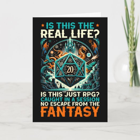 Rollenspel Game Rpg Master D20 Tafelblad Grappig R Kaart (Voorkant)