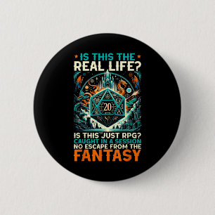 Rollenspel Game Rpg Master D20 Tafelhumor Rp Ronde Button 5,7 Cm