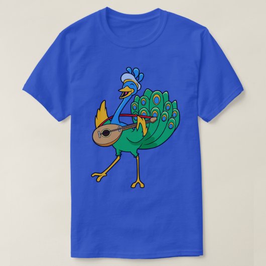 Rollenspel Karakter Bard Minstrel Peacock T-shirt (Design voorkant)