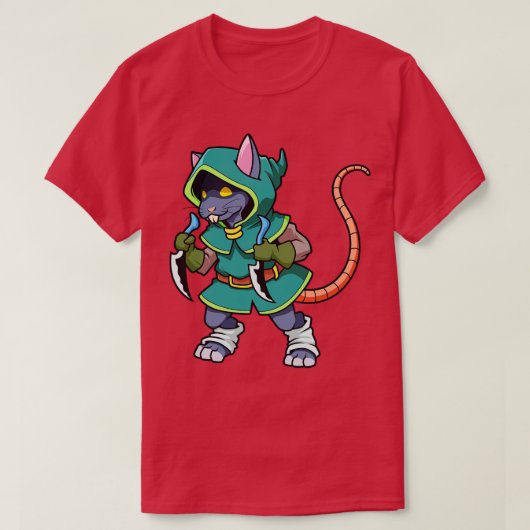 Rollenspel Karakter Dief Rogue Rat T-shirt (Design voorkant)