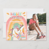 Rollenvakkering Schaats met roovy Birthday Party I Kaart (Voorkant)