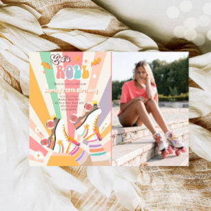 Rollenvakkering Schaats met roovy Birthday Party I Kaart