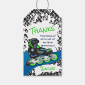 Roller Blade Grunge Green Birthday Party Gift Labe Cadeaulabel (Voorkant)