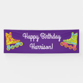 Roller Blades Schaatsen verjaardagsfeestje Spandoek (Horizontaal)