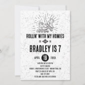 Roller Blading Birthday Party Invitation Kaart (Voorkant)