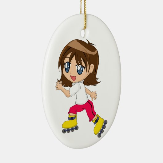 Roller Blading Girl Ornament (Rechts)