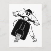 Roller Born to be Wild Scooter Zeichnung Briefkaart (Voorkant)