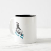 Roller Boy Tweekleurige Koffiemok (Voorkant links)