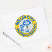  Roller City Australië Ronde Sticker (Envelop)