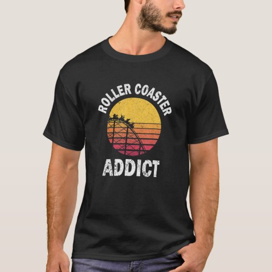 Roller Coaster Addict Funny Amusement Park Team of T-shirt (Voorkant)