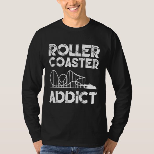 Roller Coaster Addict Theme Park Roller Coaster T-shirt (Voorkant)