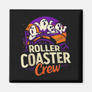 Roller Coaster Boo Crew Grappig Halloween Geest Am Magneet