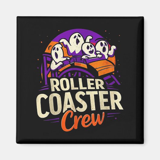 Roller Coaster Boo Crew Grappig Halloween Geest Am Magneet (Voorkant)