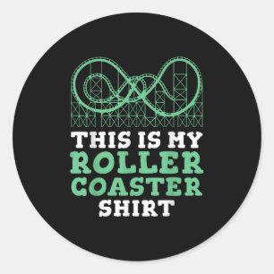 Roller Coaster Crew Pretpark Fans Achtbanen L Ronde Sticker