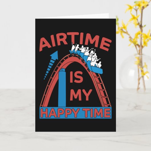 Roller Coaster Funny Amusement Park Gift Kaart (Gele Bloem)