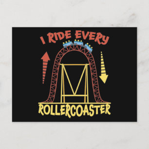 Roller Coaster Park Amusement Park Cadeau Briefkaart