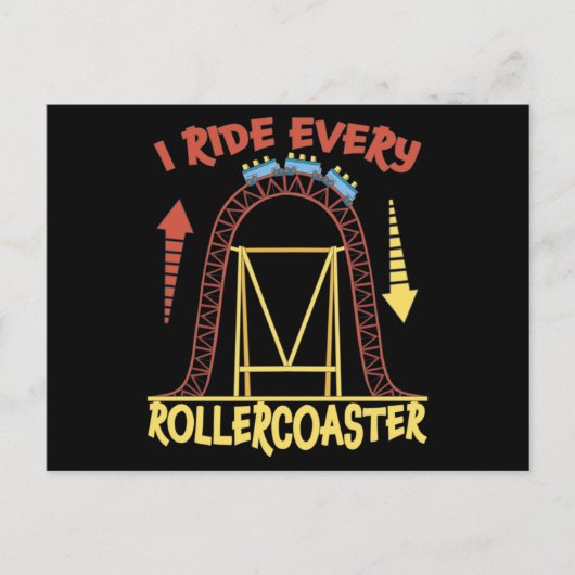 Roller Coaster Park Amusement Park Cadeau Briefkaart (Voorkant)