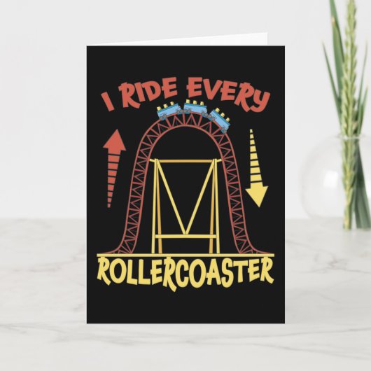 Roller Coaster Park Amusement Park Gift Kaart (Voorkant)
