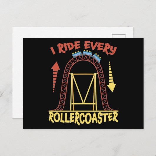 Roller Coaster Park Pretpark Cadeau Briefkaart (Voorkant / Achterkant)