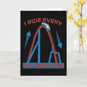 Roller Coaster Park Pretpark Cadeau Kaart (Gele Bloem)