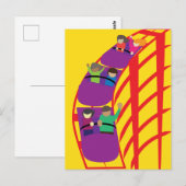 Roller Coaster Van dichtbij Briefkaart (Voorkant / Achterkant)