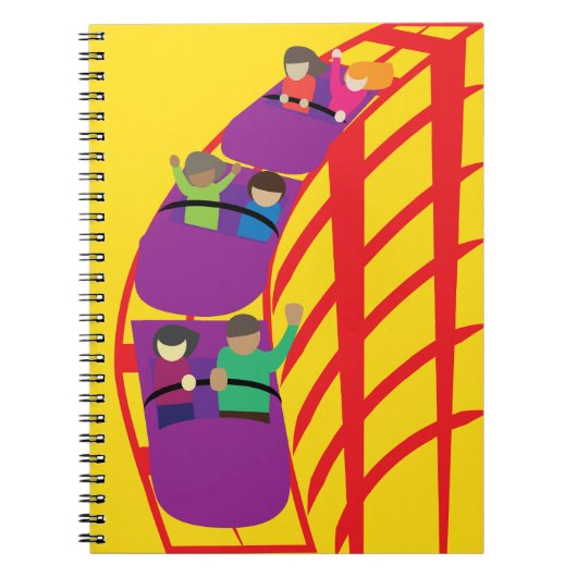 Roller Coaster van dichtbij Notitieboek (Voorkant)