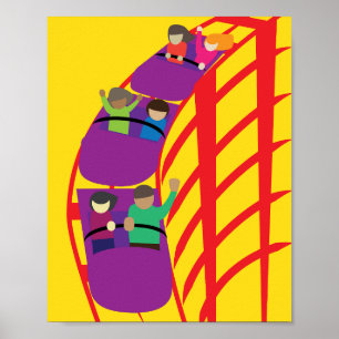 Roller Coaster van dichtbij Poster