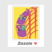 Roller Coaster van dichtbij Sticker (Vel)