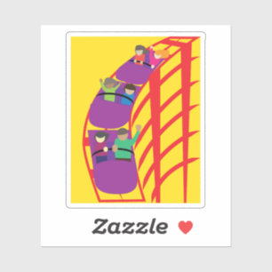 Roller Coaster van dichtbij Sticker