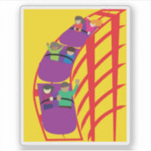 Roller Coaster van dichtbij Sticker (Voorkant)