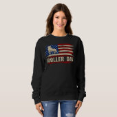  Roller Dad American USA Flag Sports Schaats Trui (Voorkant volledig)