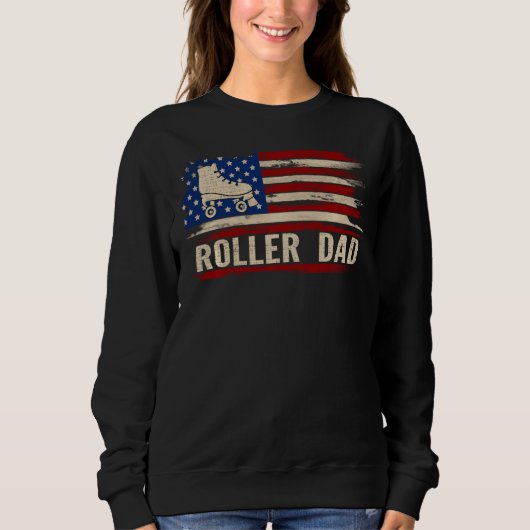  Roller Dad American USA Flag Sports Schaats Trui (Voorkant)