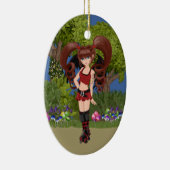 Roller Derby Anime Fairy Skating Keramisch Ornament (Rechts)