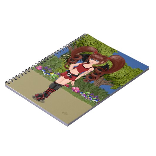 Roller Derby Anime Fairy Skating Notitieboek (Linkerzijde)