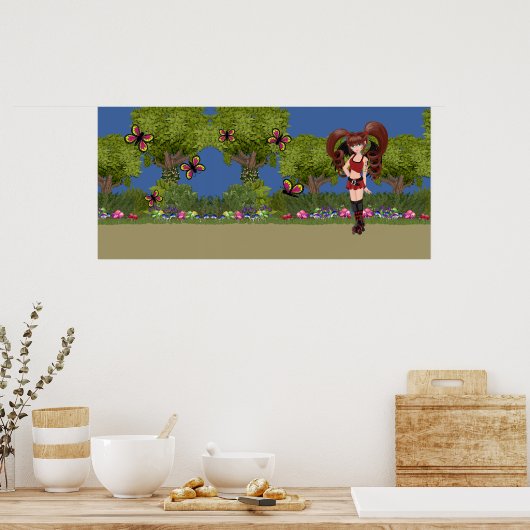 Roller Derby Anime Fairy Skating Poster (Keuken)