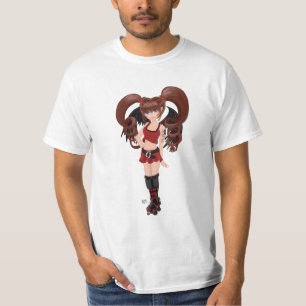 Roller Derby Anime Fairy Skating T-shirt