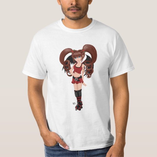 Roller Derby Anime Fairy Skating T-shirt (Voorkant)