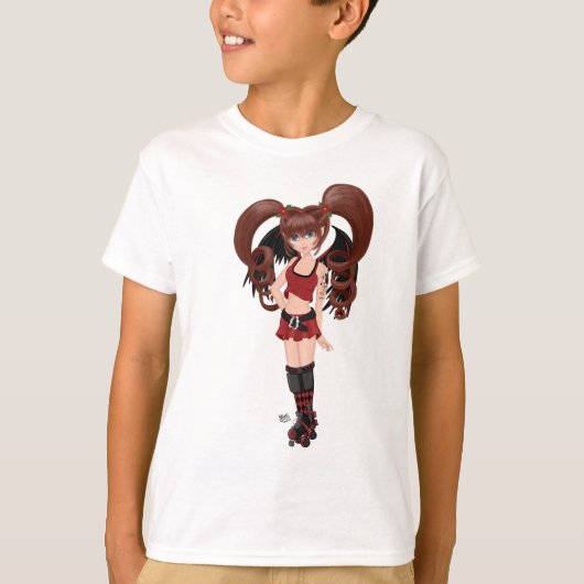 Roller Derby Anime Fairy Skating T-shirt (Voorkant)