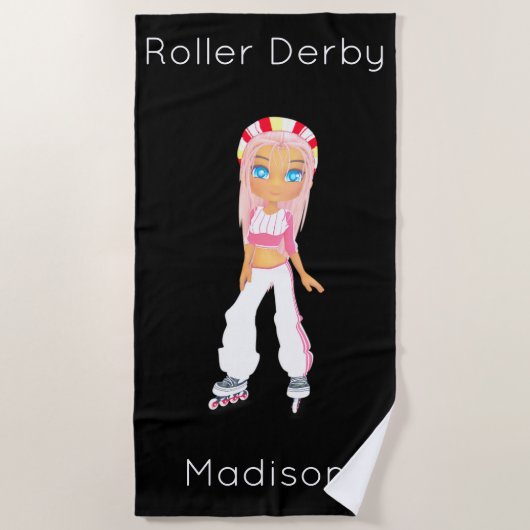 Roller Derby Beach Towel Strandlaken (Voorkant)
