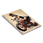 Roller Derby Biker Chick Notitieboek (Rechterzijde)