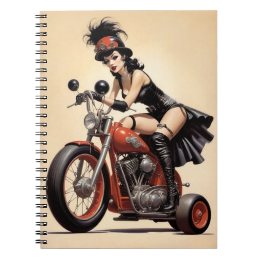 Roller Derby Biker Chick Notitieboek (Voorkant)