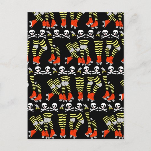 Roller Derby briefkaart (Voorkant)