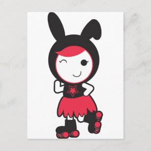 Roller Derby Briefkaart