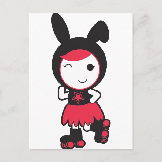 Roller Derby Briefkaart (Voorkant)